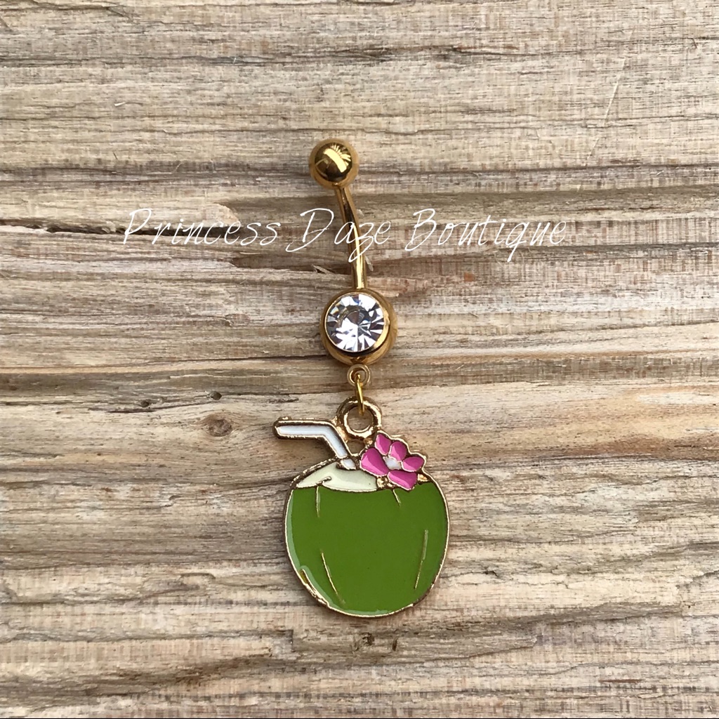 Gold Summer Belly Button Ring
